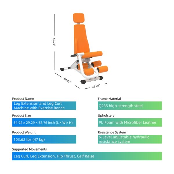 Leg Extension and Leg Curl Machine