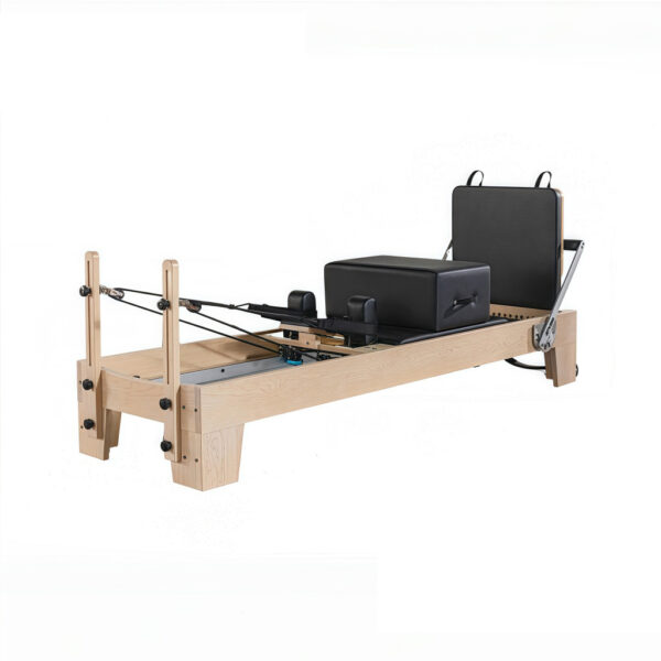 Pilates Reformer with Sitting Exercise Box, Pilates Machine for Studio or at-Home Gym Equipment