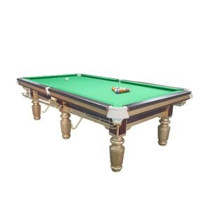 Pool Table – Solid Oak Frame, 99.9% Wool Cloth & 3-Piece Slate Construction