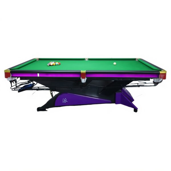 Billiard Table – Carbon Steel Frame, Wool Felt, LED Lighting & Copper Pockets - Image 3