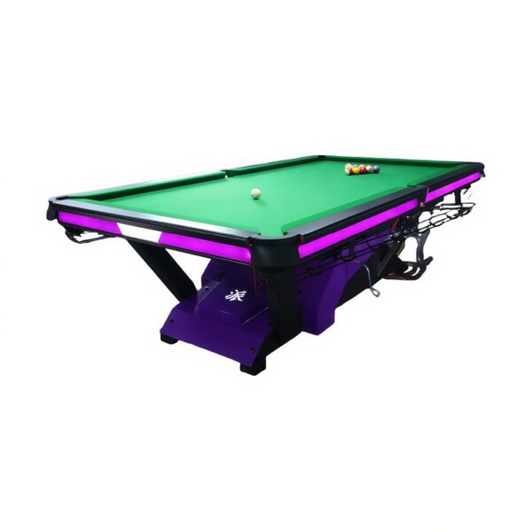 Pro Series LED Pool Table – Carbon Steel Frame, Wool Felt & 3-Piece Slate Surface - Image 5