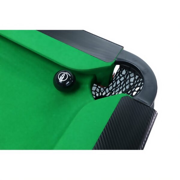 Pro Series LED Pool Table – Carbon Steel Frame, Wool Felt & 3-Piece Slate Surface - Image 6